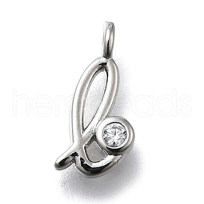 Brass Micro Pave Cubic Zirconia Pendants KK-B132-12P-L-1