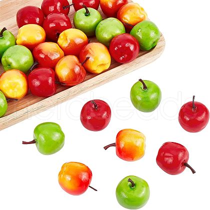 CHGCRAFT 30Pcs 3 Colors Mini Foam Imitation Apples DJEW-CA0001-26-1