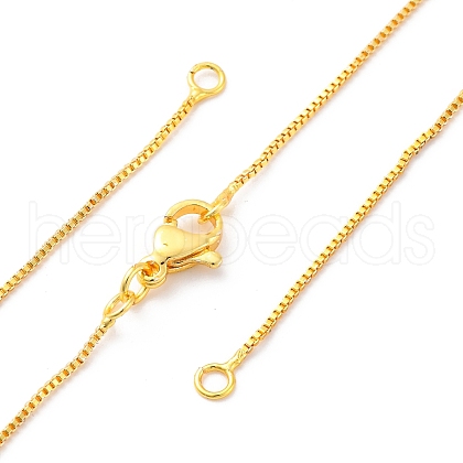 0.9MM Brass Box Chain Necklace Making NJEW-D302-77G-1