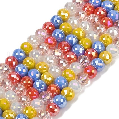 Electroplate Glass Beads Strands EGLA-G039-01A-01-1