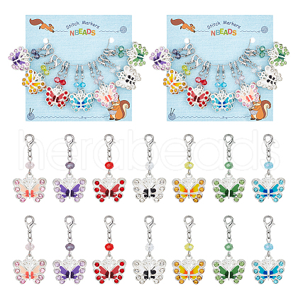 Butterfly Stitch Markers HJEW-AB00261-1