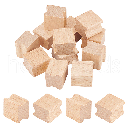 Square Grooved Wood Blocks for Stamp Carving WOOD-WH0022-67B-1