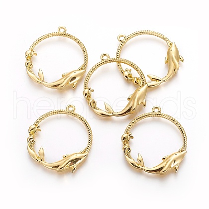 Alloy Open Back Bezel Pendants PALLOY-P180-01G-1