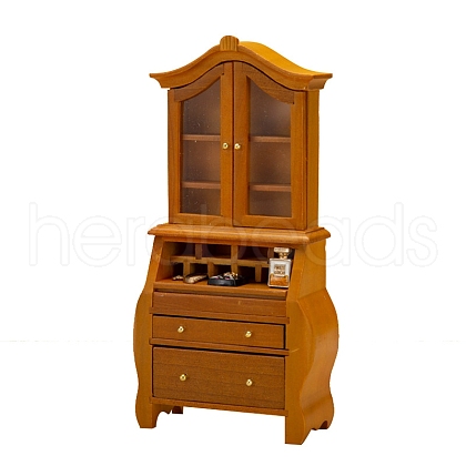 Wooden Bookcase Miniature Ornaments PW-WG20F43-01-1