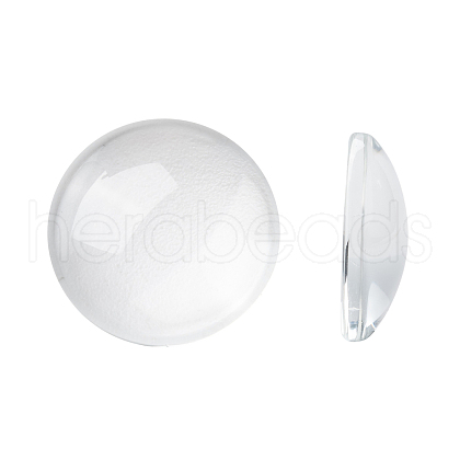 Transparent Glass Cabochons X-GGLA-R026-18mm-1