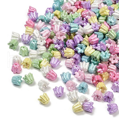 Opaque Acrylic Imitation Pearl Beads OACR-B031-46-1