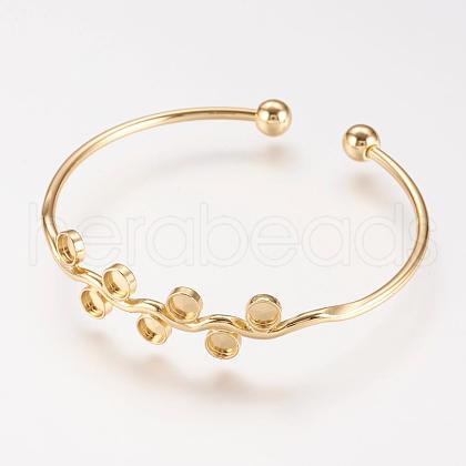 Brass Cuff Bangle BJEW-P168-B17-1