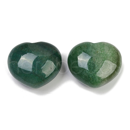 Heart Natural Green Aventurine Palm Stone G-C186-03F-1