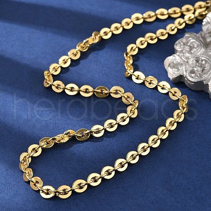 Brass Boston Link Chain Necklaces for Women Men NJEW-F337-08G-1