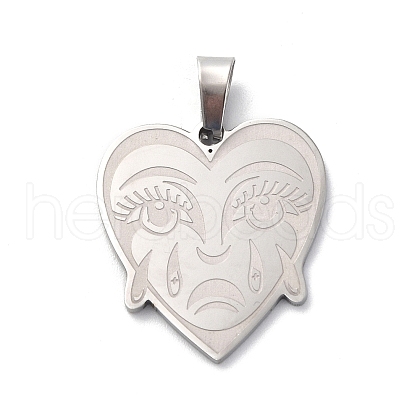 Non-Tarnish 304 Stainless Steel Pendants STAS-C062-08P-1