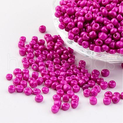 6/0 Baking Paint Glass Seed Beads X-SEED-S003-K21-1