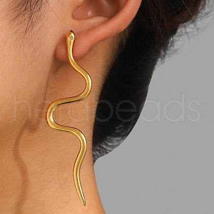 304 Stainless Steel Stud Earrings EJEW-Z122-01G-1