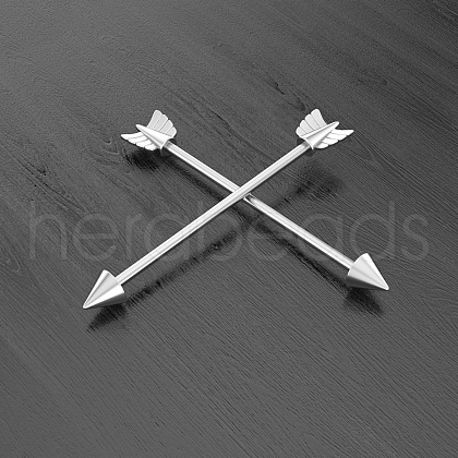 316L Surgical Stainless Steel Arrow Bar Industrial Barbell Cartilage Earrings FS-WG6688D-07-1