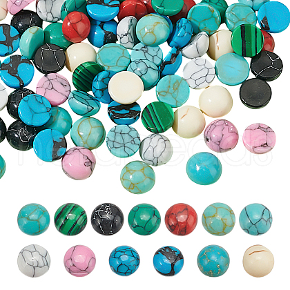 GOMAKERER 130Pcs 13 Styles Gemstone Cabochons G-GO0001-70-1