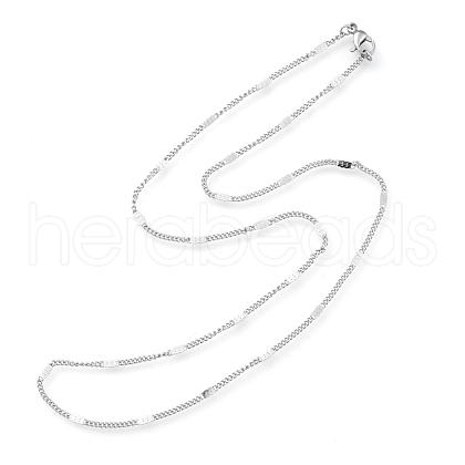 304 Stainless Steel Link Chain Necklaces NJEW-F248-16A-P-1