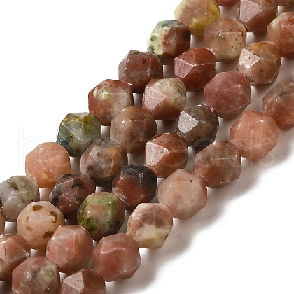 Natural Plum Blossom Jasper Beads Strands G-K382-B04-02-1