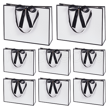 Rectangle Paper Storage Bags with Handle ABAG-WH0038-56-1