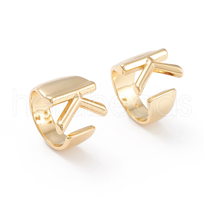 Brass Cuff Rings X-RJEW-L097-06K-1