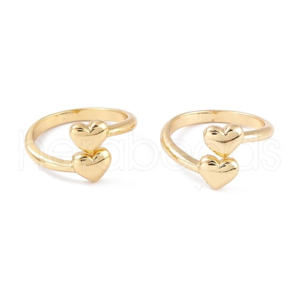 Brass Cuff Rings RJEW-M138-10G-1