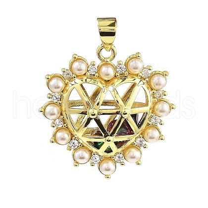 Rack Plating Real 18K Gold Plated Brass Pendants KK-B077-15G-1
