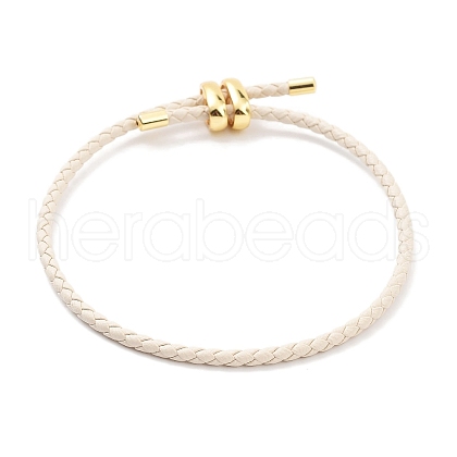 Braided Round Imitation Leather Bracelets Making BJEW-H610-03G-08-1