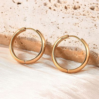201 Stainless Steel Hoop Earrings EJEW-P304-15A-G-1