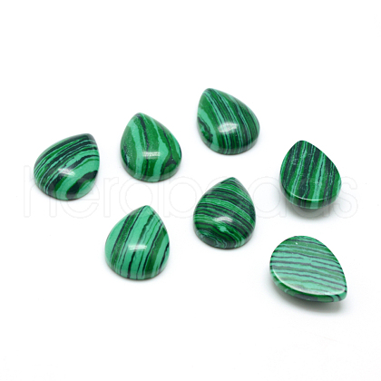 Synthetic Malachite Gemstone Cabochons G-T024-18x25mm-03-1