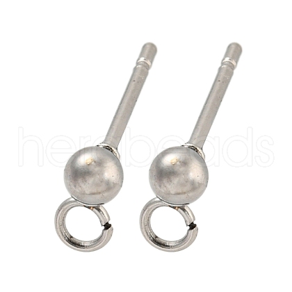 Non-Tarnish 304 Stainless Steel Stud Earring Findings STAS-O004-10A-P-1