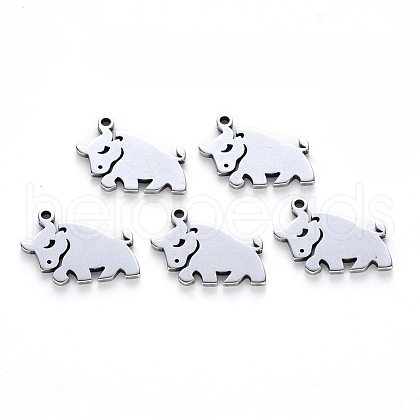 Tarnish Resistant 201 Stainless Steel Pendants STAS-N092-56-1