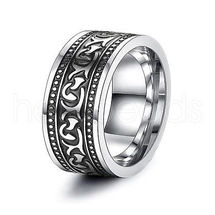 316 Stainless Steel Finger Ring with Enamel for Men PW-WG56139-06-1