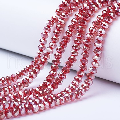 Electroplate Glass Beads Strands EGLA-A034-T6mm-C04-1