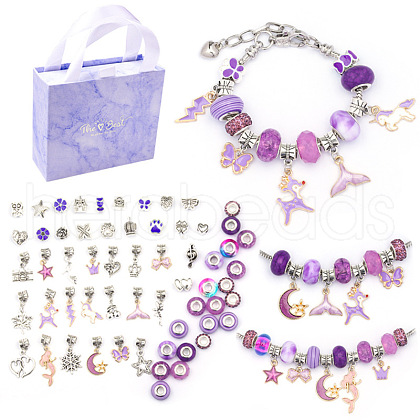 DIY European Bracelet Making Kits DIY-YWC0006-02C-1