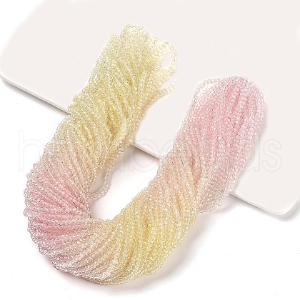Transparent Painted Glass Beads Strands X1-DGLA-A034-T2mm-A25-1