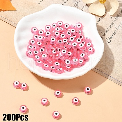200Pcs Transparent Acrylic Beads TACR-YW0002-08H-1