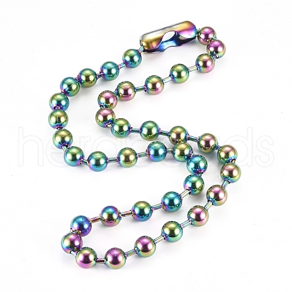 304 Stainless Steel Ball Chain Necklace STAS-D233-07M-1