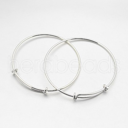 Adjustable Brass Bangles Making X-BJEW-E218-01S-1