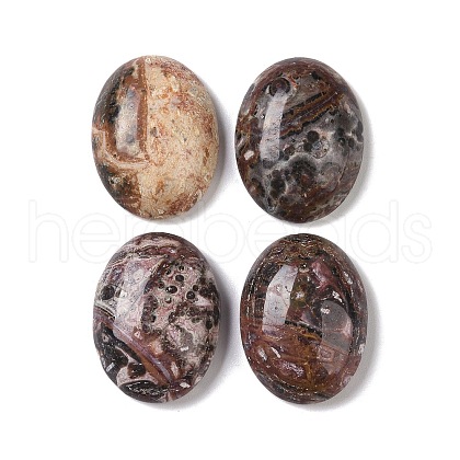 Natural Leopard Skin Jasper Cabochons G-B080-01A-10-1
