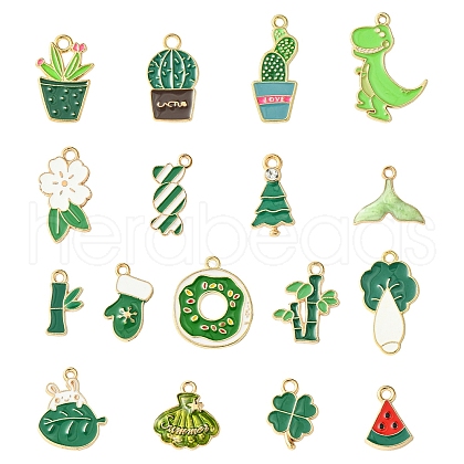 30Pcs 30 Styles Alloy Enamel Pendants ENAM-YW0004-14-1