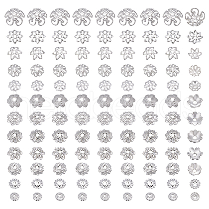   120Pcs 12 Styles Alloy Beads Caps FIND-PH0022-80S-1