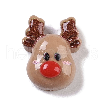 Opaque Christmas Theme Resin Cabochons RESI-H162-06M-1