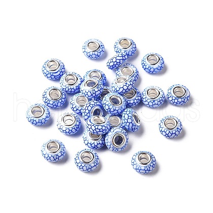 Opaque Resin European Beads RESI-C055-01G-1