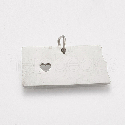 Tarnish Resistant 201 Stainless Steel Pendants STAS-T038-43-1