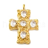 304 Stainless Steel Micro Pave Cubic Zirconia Pendants STAS-Z096-01G-01-1