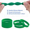 CREATCABIN 12Pcs Word Silicone Cord Bracelet Wristband BJEW-CN0001-05A-5