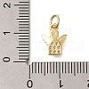 Rack Plating Brass Micro Pave Cubic Zirconia Pendants ZIRC-F142-22G-3