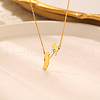 Stainless Steel Mother Child Silhouette Mama Pendant Necklaces for Women UN3655-1-1