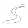 304 Stainless Steel Rope Chain Necklace for Men Women NJEW-K245-010C-1