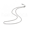 Non-Tarnish 304 Stainless Steel Rope Chain Necklace for Men Women NJEW-K245-010C-1