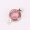 Brass Pave Glass Connector Charms FIND-WH0420-93KCG-03-1