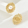 Stylish Stainless Steel Vortex Spiral Stud Earrings NA7671-2